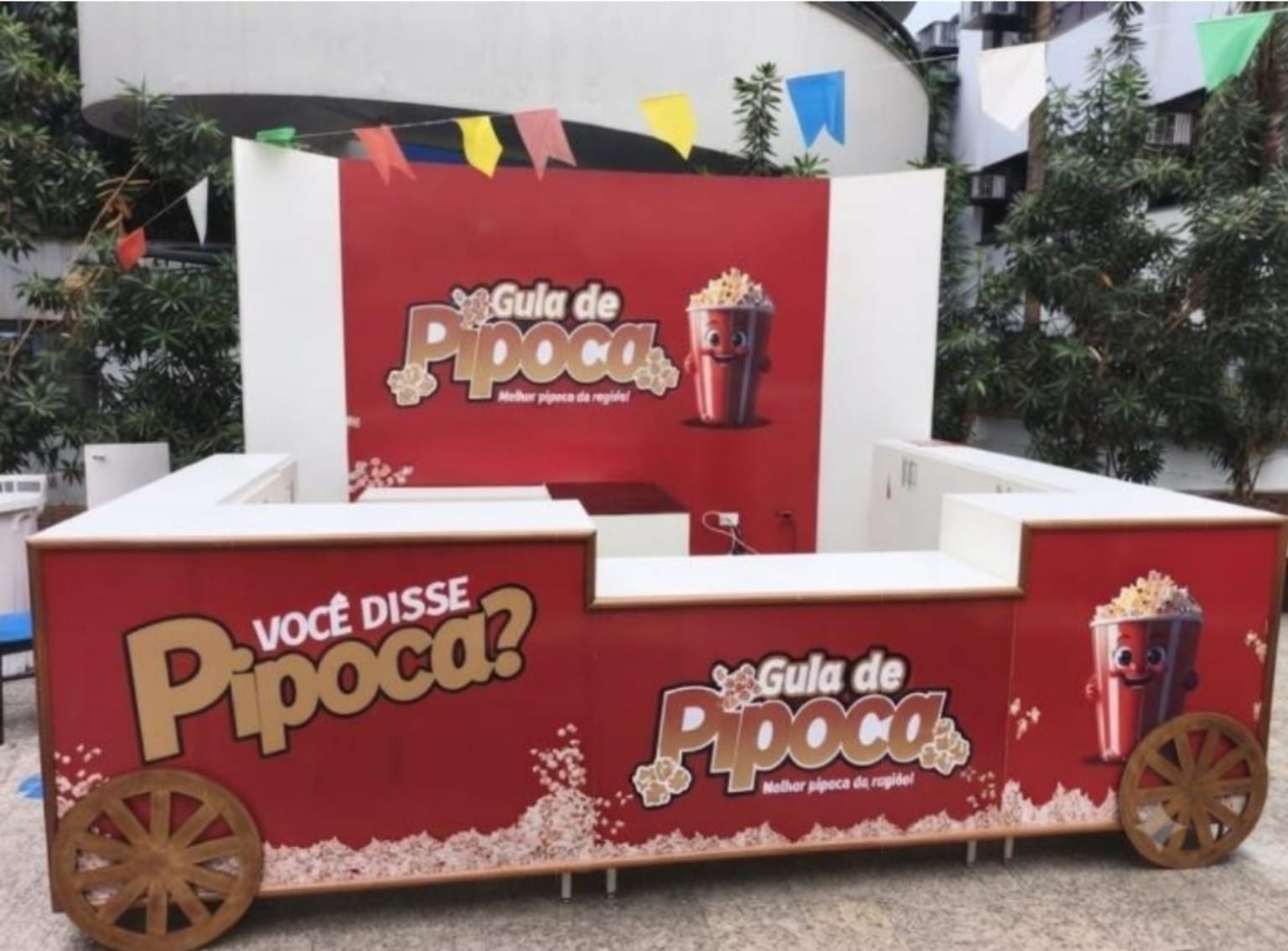 Carrinho Gula de Pipoca personalizado para eventos